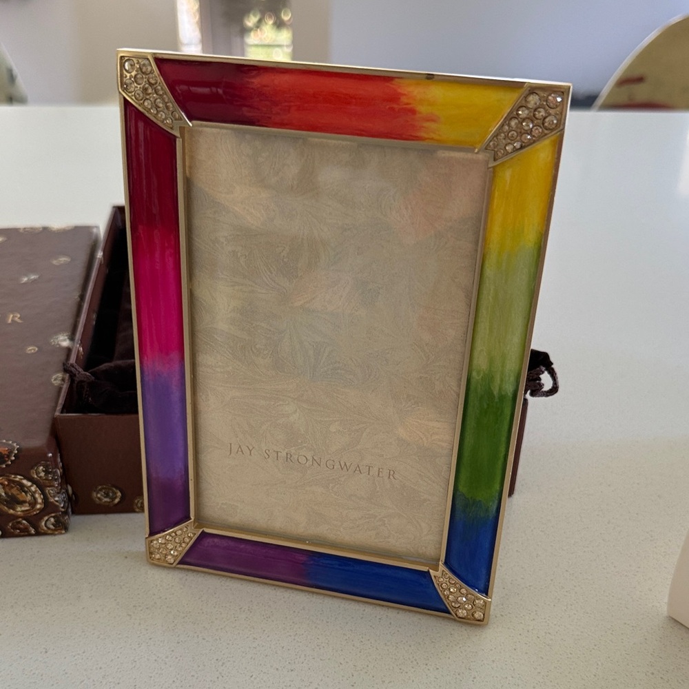 Jay Strongwater Vibrant Rainbow Frame